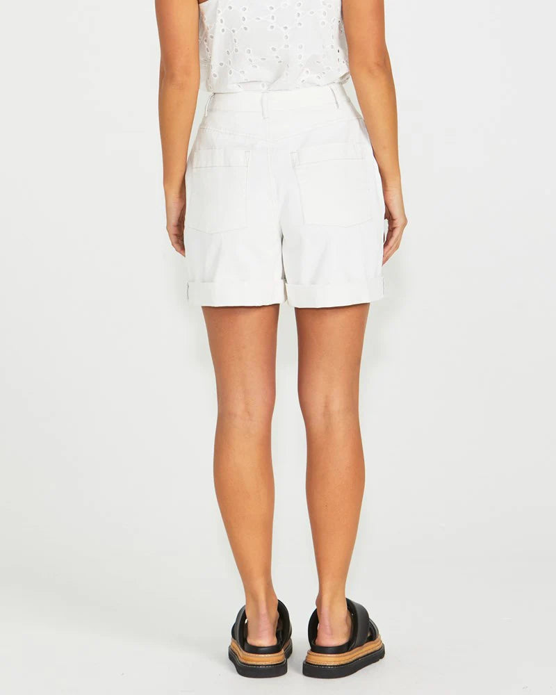 Sass Clothing Wyatt Denim Shorts White