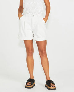 Sass Clothing Wyatt Denim Shorts White