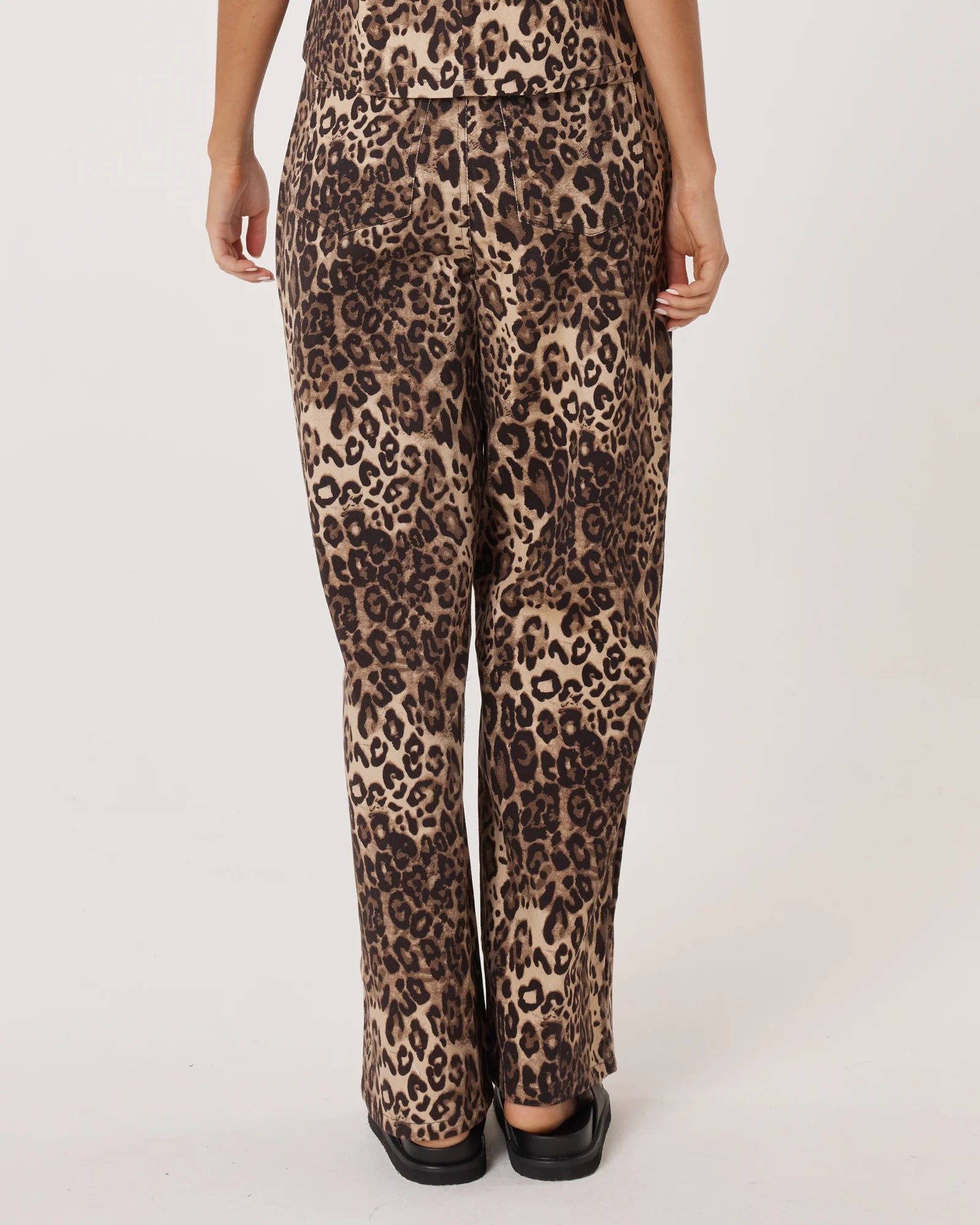 Sass Clothing Tasha Pant Dark Brown Leopard