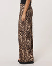 Sass Clothing Tasha Pant Dark Brown Leopard