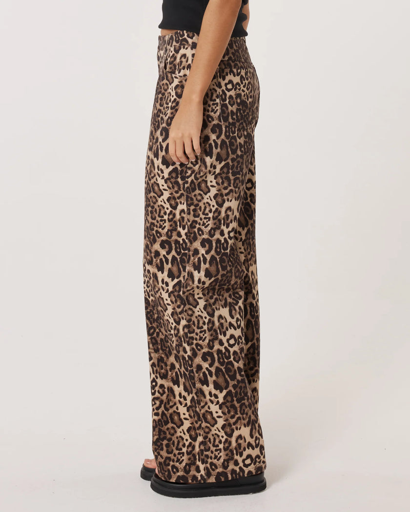 Sass Clothing Tasha Pant Dark Brown Leopard