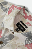 Brixton Charter Print SS Shirt Off White/Black/Red Palm Floral