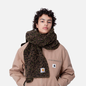 Carhartt WIP Palmer Scarf Camo Leo Jacquard Tamarind