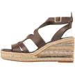 Django & Juliette Oxlie Wedge Heels Chocolate Leather