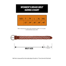Load image into Gallery viewer, Loop Leather Co Alice Woven Leather Belt Dark Tan
