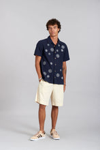 Load image into Gallery viewer, Komodo Spindrift Shirt Origami Floral Embroidery Navy
