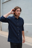 Hemp Clothing Australia Heritage Shirt Navy