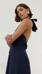 Staple The Label Alora Halter Dress Navy