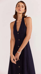 Staple The Label Alora Halter Dress Navy