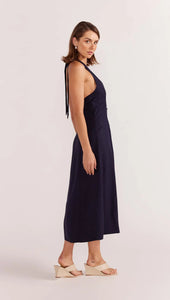 Staple The Label Alora Halter Dress Navy