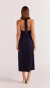 Staple The Label Alora Halter Dress Navy