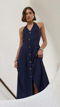 Load image into Gallery viewer, Staple The Label Alora Halter Dress Navy
