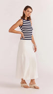 Staple The Label Loren Stripe Knit Tank Navy/White