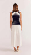 Staple The Label Loren Stripe Knit Tank Navy/White