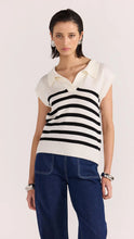 Load image into Gallery viewer, Staple The Label Remi Stripe Polo Knit Cream/Black
