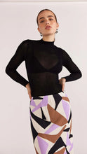 Load image into Gallery viewer, Staple The Label Muse Sheer Knit Top Black
