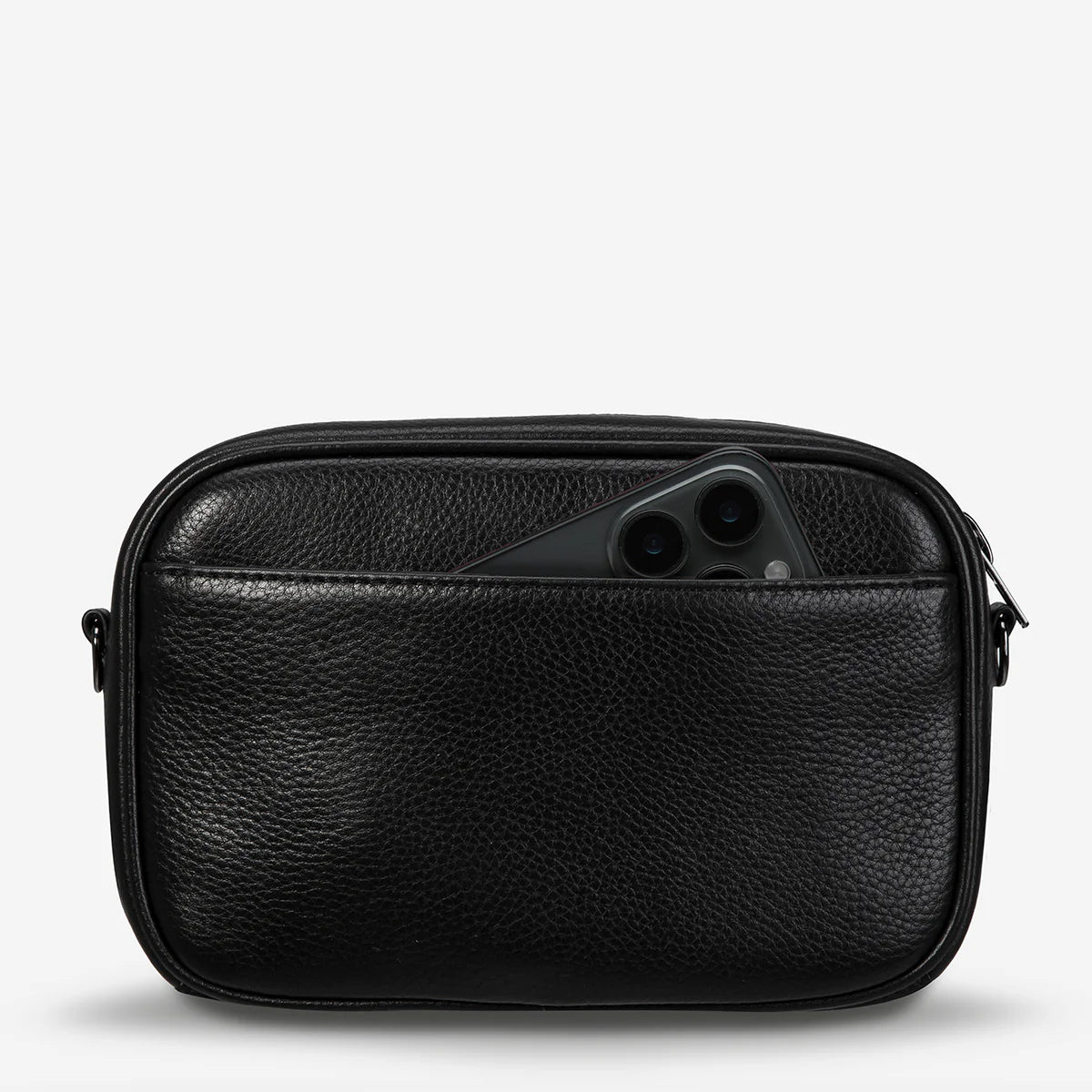 Status Anxiety Plunder Bag With Dual Strap Black Leather