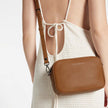 Status Anxiety Plunder Bag With Dual Straps Camel Leather