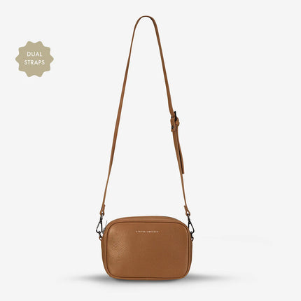 Status Anxiety Plunder Bag With Dual Straps Camel Leather