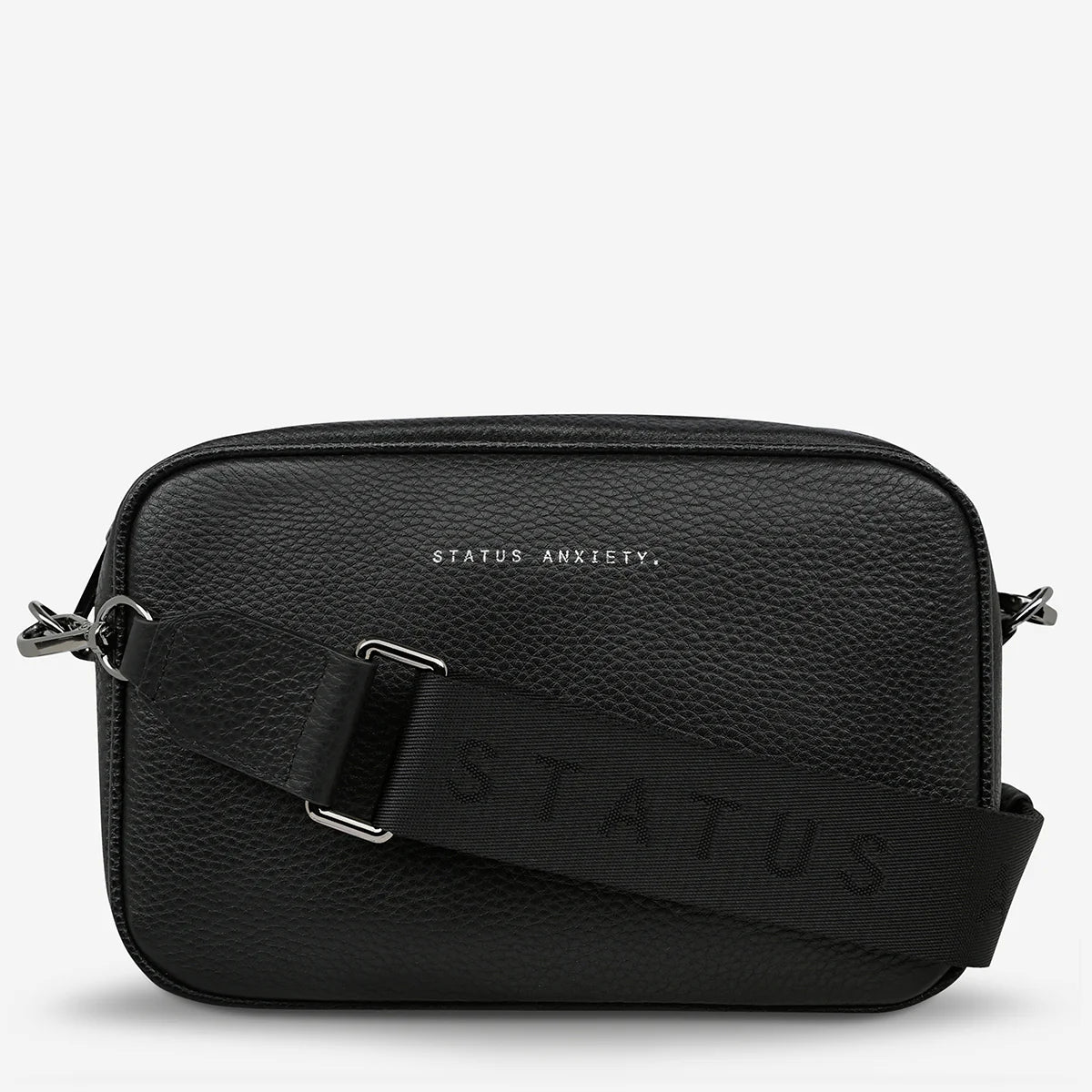 Status Anxiety Plunder Bag With Dual Strap Black Leather