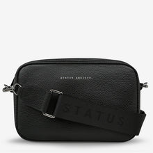 Load image into Gallery viewer, Status Anxiety Plunder Bag With Dual Strap Black Leather

