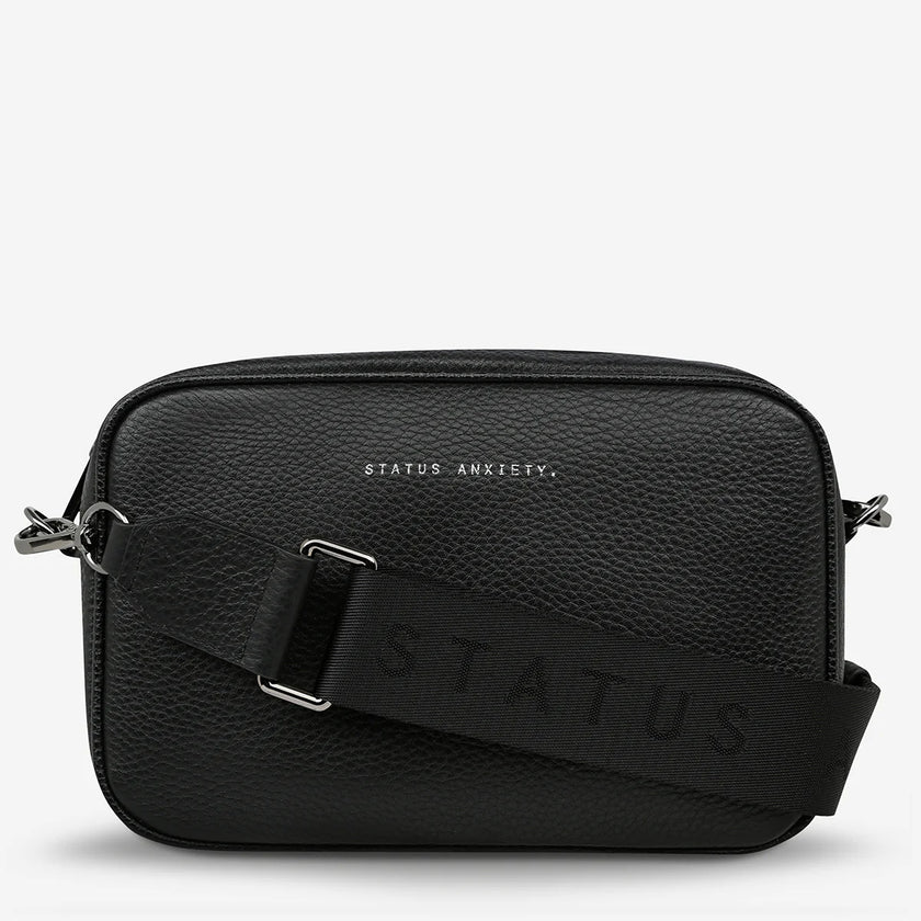 Status Anxiety Plunder Bag With Dual Strap Black Leather