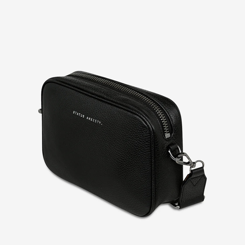 Status Anxiety Plunder Bag With Dual Strap Black Leather