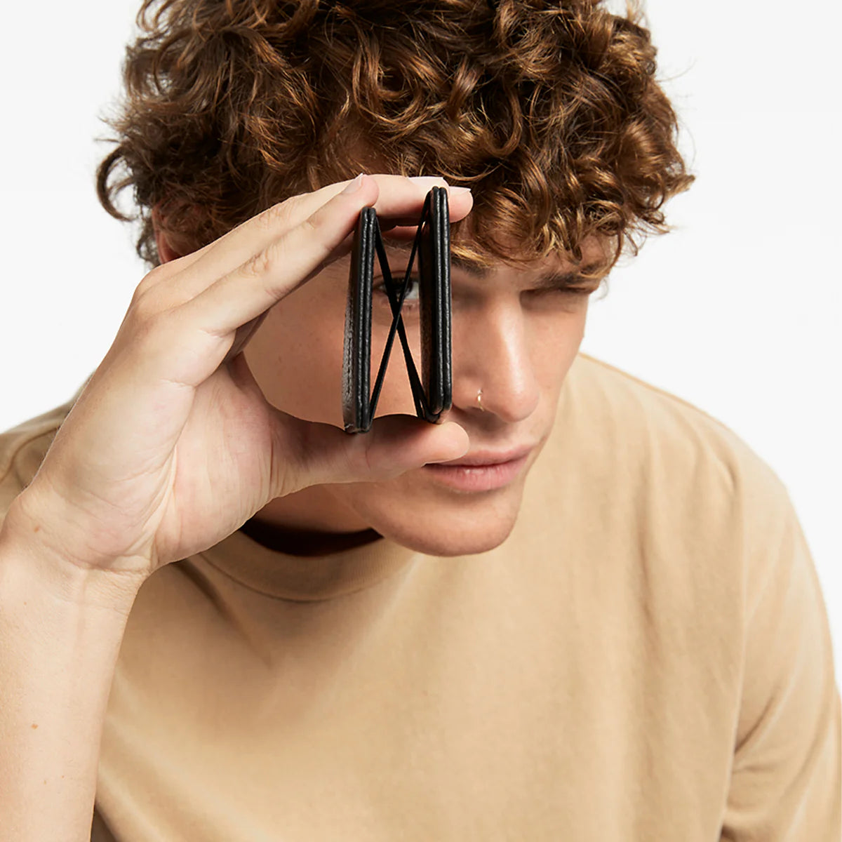 Status Anxiety Flip Wallet Black Leather