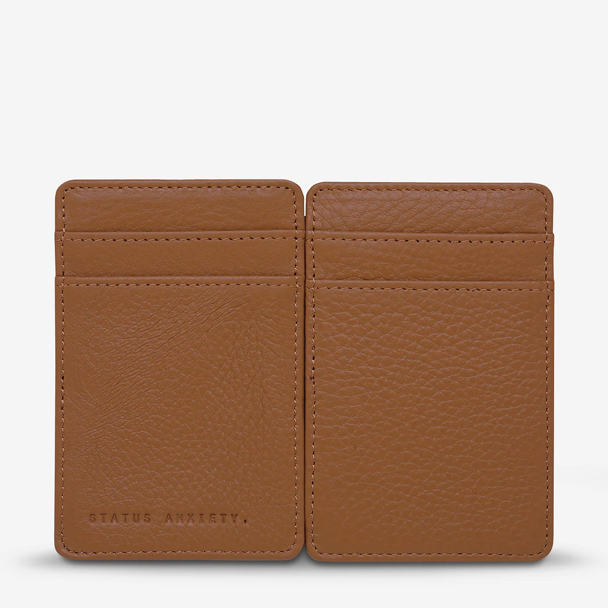 Status Anxiety Flip Wallet Camel Leather