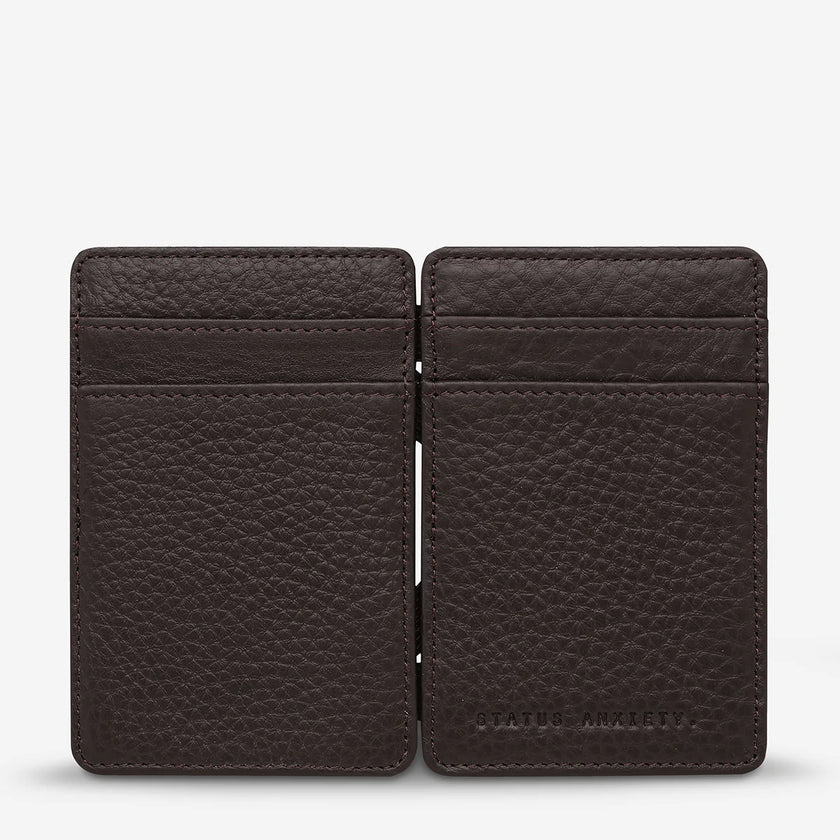Status Anxiety Flip Wallet Chocolate Leather