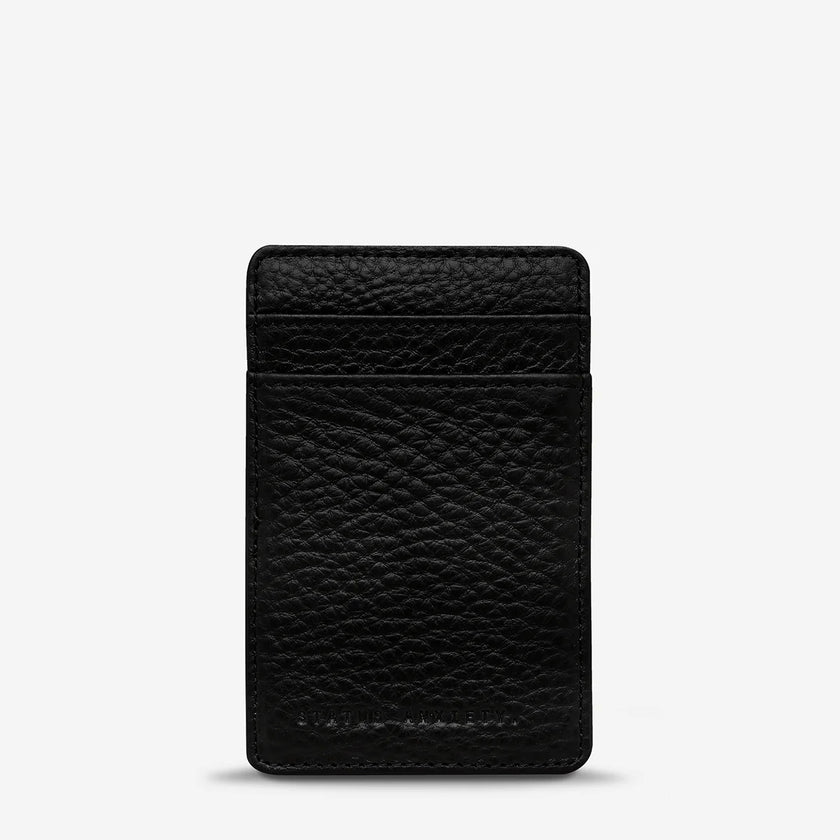 Status Anxiety Flip Wallet Black Leather