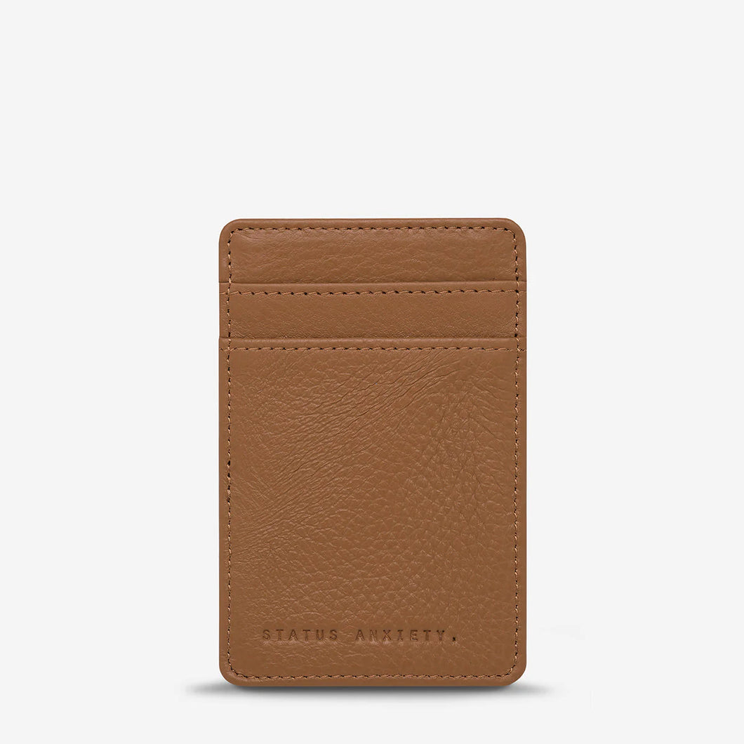 Status Anxiety Flip Wallet Tan Leather