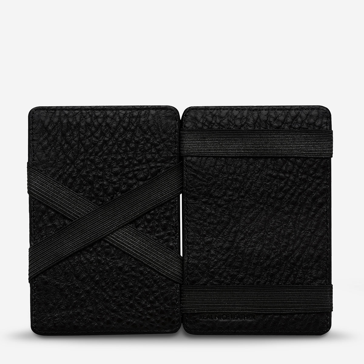 Status Anxiety Flip Wallet Black Leather