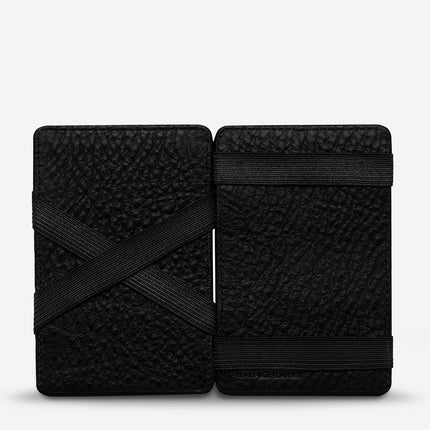 Status Anxiety Flip Wallet Black Leather