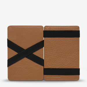 Status Anxiety Flip Wallet Tan Leather