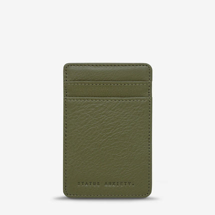 Status Anxiety Flip Wallet Khaki Leather