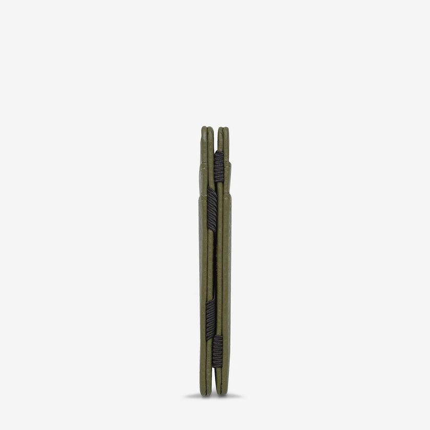 Status Anxiety Flip Wallet Khaki Leather