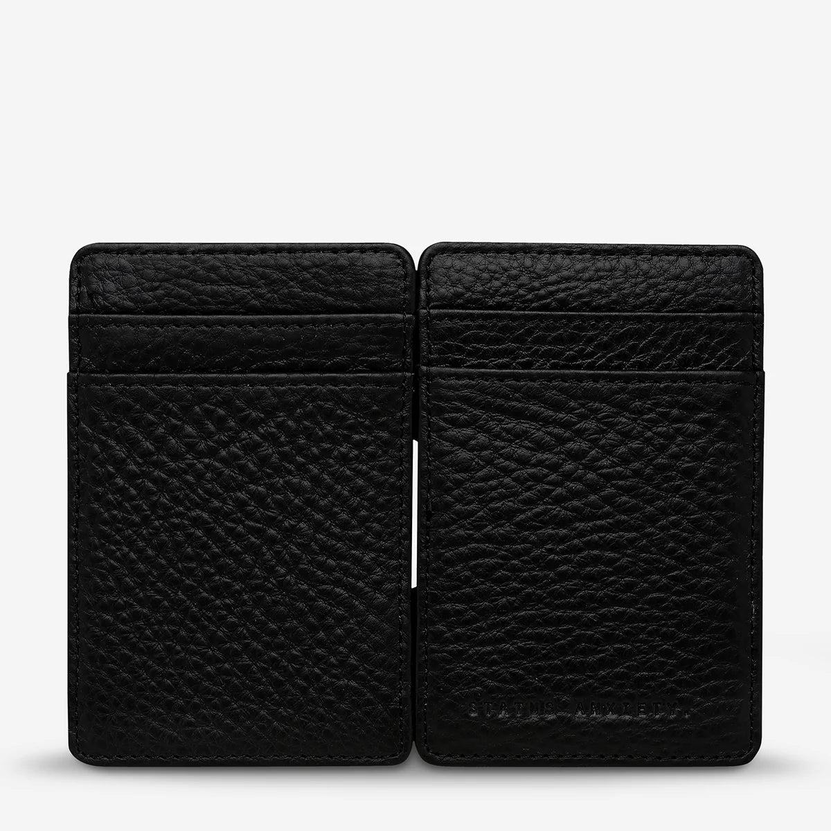 Status Anxiety Flip Wallet Black Leather