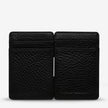 Status Anxiety Flip Wallet Black Leather