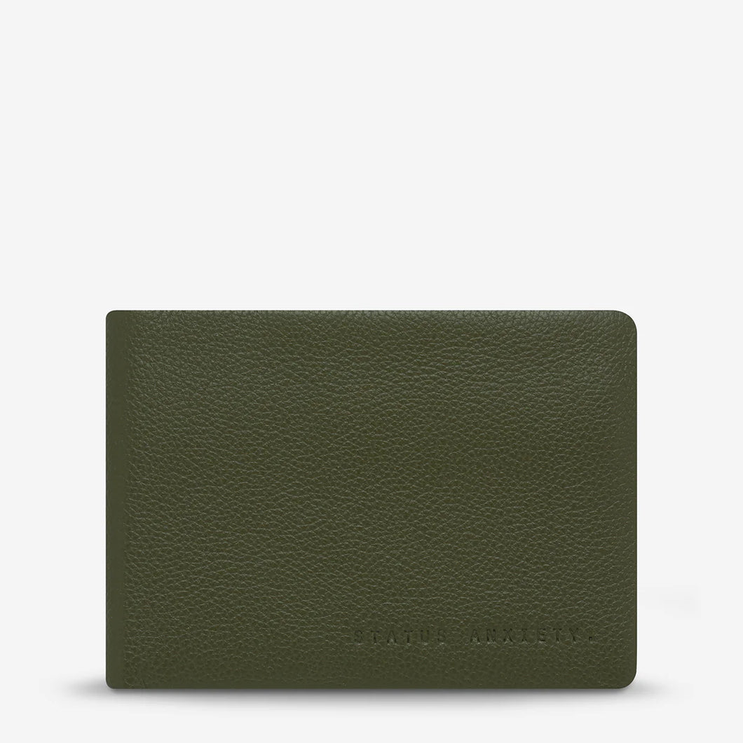 Status Anxiety Jonah Wallet Khaki Leather