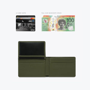 Status Anxiety Jonah Wallet Khaki Leather