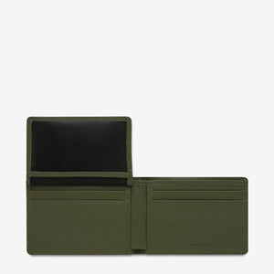 Status Anxiety Jonah Wallet Khaki Leather