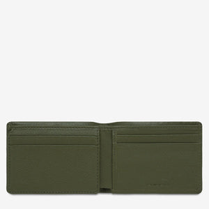 Status Anxiety Jonah Wallet Khaki Leather