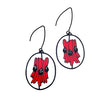 DENZ Midi Sturt Desert Pea Earrings Red/Black