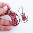 DENZ Midi Sturt Desert Pea Earrings Red/Black
