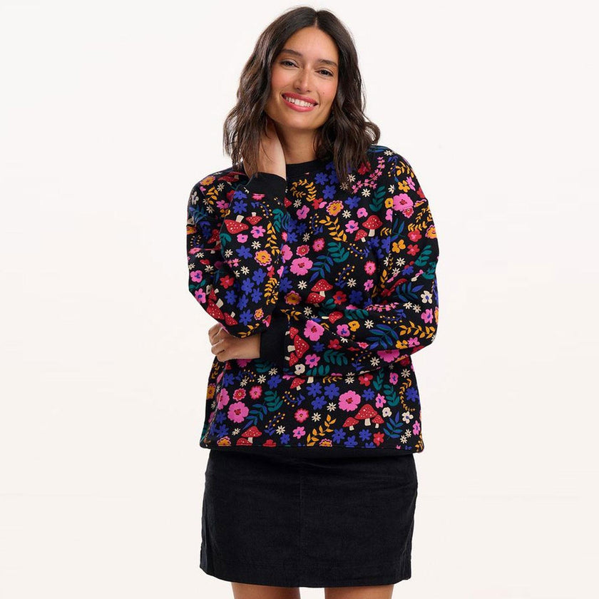 Sugarhill Brighton Noah Sweatshirt Black/Multi Toadstool Floral