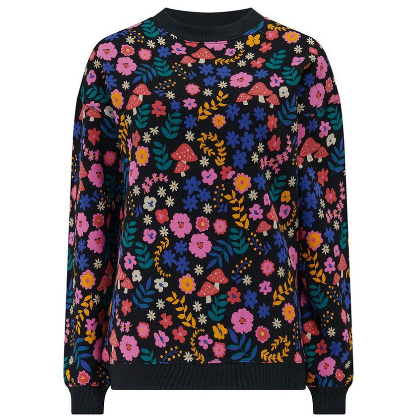 Sugarhill Brighton Noah Sweatshirt Black/Multi Toadstool Floral