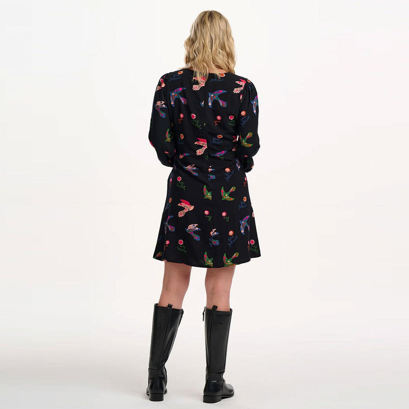 Sugarhill Brighton Oksana Mini Dress Black/Rainbow Folk Bird