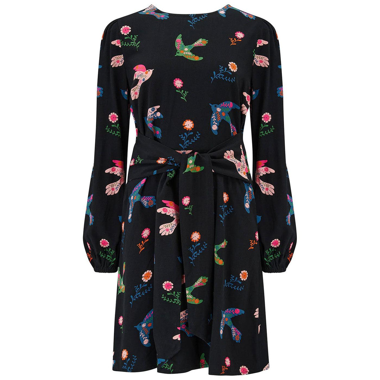 Sugarhill Brighton Oksana Mini Dress Black/Rainbow Folk Bird