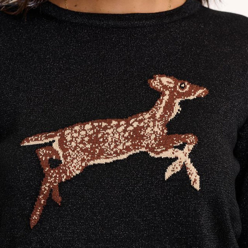 Sugarhill Brighton Rowena Jumper Black/Sparkling Deer